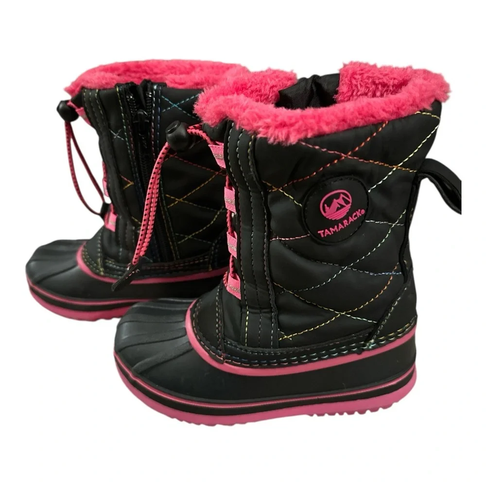 Tamarack Winter Boots | Little Kid Size 11 | Hot Pink and Black